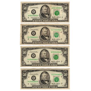 Spojené státy americké, $50 1985 (New York) - sada 4 kusů