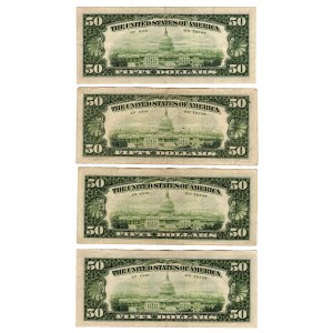 Spojené státy americké, $50 1985 (New York) - sada 4 kusů