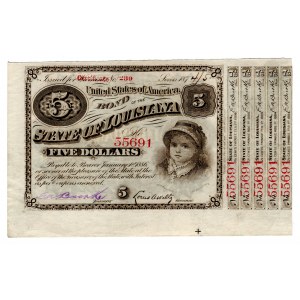 United States of America, $5 1886 - Baby Bond.