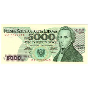 Poland, PRL, 5,000 zloty 1988, DA series