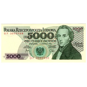 Polska, PRL, 5 000 złotych 1982, seria DP