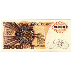 Polska, PRL, 20 000 złotych 1989, seria AR