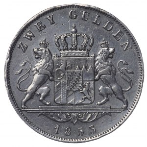 Germany, Bavaria, 2 guilders 1853