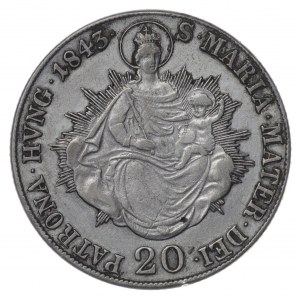 Hungary, Ferdinand I, 20 krajcars 1843
