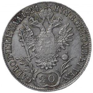 Austria, 20 krajcarów 1824 A