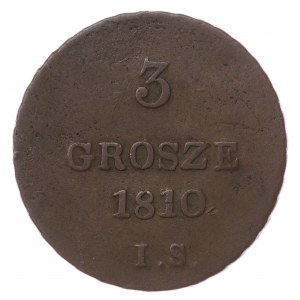 Polska, Księstwo Warszawskie, 3 grosze 1810 IS