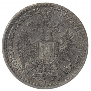 Austria, 10 kreuzer 1872
