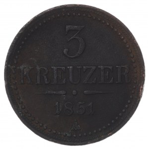 Österreich, 3 kreuzer 1851