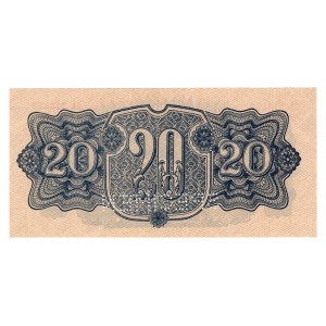 Czechosłowacja, 20 korun, seria OA, 1944 - SPECIMEN