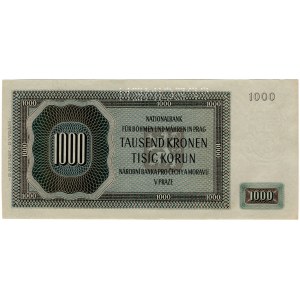 Protektorát Čechy a Morava, 1000 korún 1942 SPECIMEN