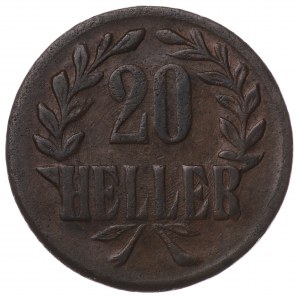 Niemcy, Niemiecka Afryka Wschodnia, 20 heller 1916 T