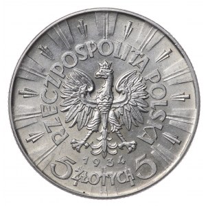 Polska, II RP, 5 złotych 1934 Piłsudski