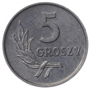 Poland, communist Poland, 5 pennies 1972