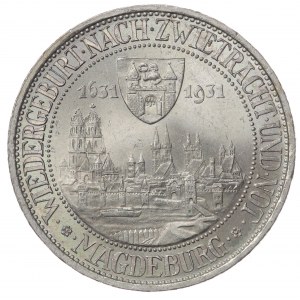 Niemcy, Republika Weimarska, 3 marki 1931 A, Berlin, Magdeburg