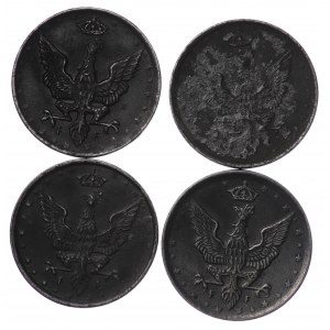 Królestwo Polskie, 10 fenigów 1917 - zestaw 4 sztuki