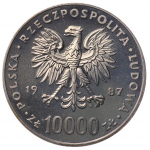 Polska, PRL, 10 000 złotych 1987 Jan Paweł II