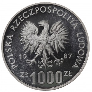 Poľsko, PRL, PRÓBA, 1 000 zlatých 1987 Hry XXIV. olympiády 1988