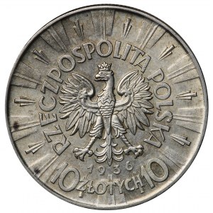 Polska, II RP, 10 złotych 1936, Piłsudski