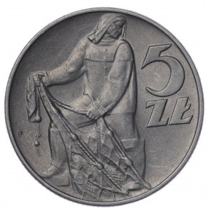 Polska, PRL, 5 złotych 1960, Rybak