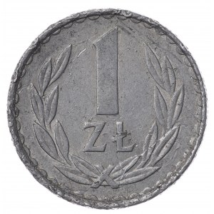 Polska, PRL, 1 złoty 1982 - cienka data