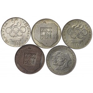Polska, PRL, 200 złotych - zestaw 5 sztuk