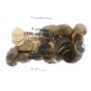 Woreczek menniczy, 100 x 5 groszy 2005