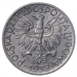 Poland, PRL, 5 zloty 1958 Rybak