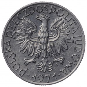 Polska, PRL, 5 złotych 1971 Rybak