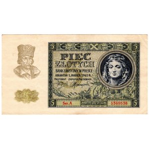 Polen, 5 Zloty 1940, Serie A