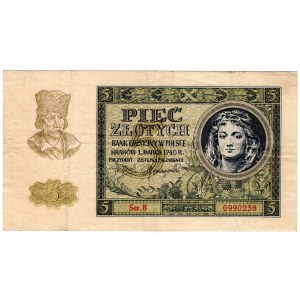 Polsko, 5 zlotých 1940, série B
