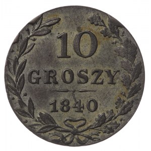 Poľské kráľovstvo, 10 groszy Varšava 1840 MW