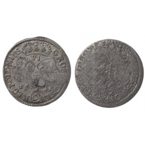 Jan III Sobieski, szóstak 1681/1682 TLB - zestaw 2 sztuk