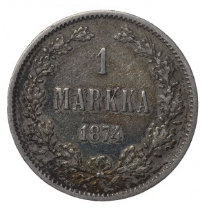 Finland, Alexander II, 1 mark 1874