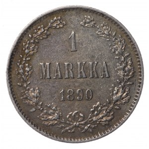 Finland, Alexander II, 1 mark 1890