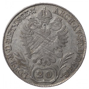 Austria, 20 krajcarów 1803 B
