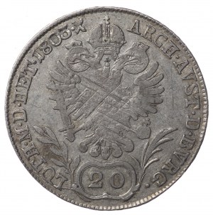 Austria, 20 krajcars 1803 B