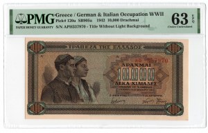 Grécko, 10 000 drachiem 1942