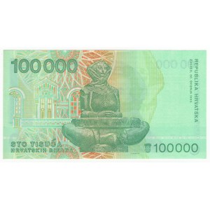 Croatia, 100,000 dinars 1993