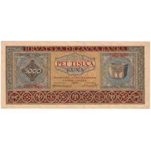 Chorwacja, 5000 kuna 1943, seria T