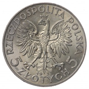 Polska, II RP, 5 złotych Głowa Kobiety 1933