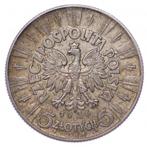 Polska, II RP, 5 złotych Piłsudski 1936