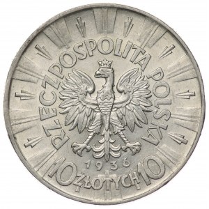 Polska, II RP, 10 złotych 1936, Piłsudski