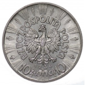 Polska, II RP, 10 złotych Piłsudski 1936