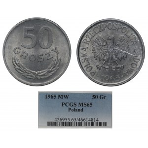 Poland, communist Poland, 50 pennies 1965