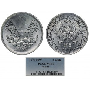 Polska, PRL, 2 złote 1970 Jagody