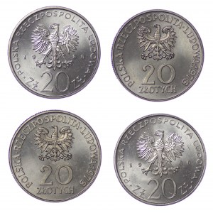 Poland, People's Republic of Poland, 20 zloty - set of 4 pieces