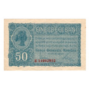 Romania, German occupation, 50 bani (1917)
