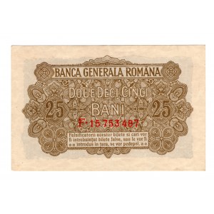 Rumunia, okupacja niemiecka, 25 bani (1917)