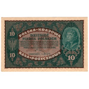 Poland, 10 Polish marks 1919, 2nd AV series