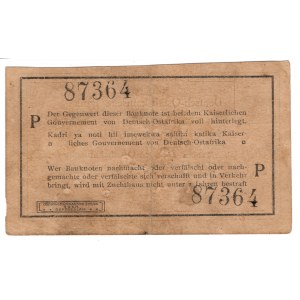 Niemcy, Niemiecka Afryka Wschodnia, 1 rupie 1916